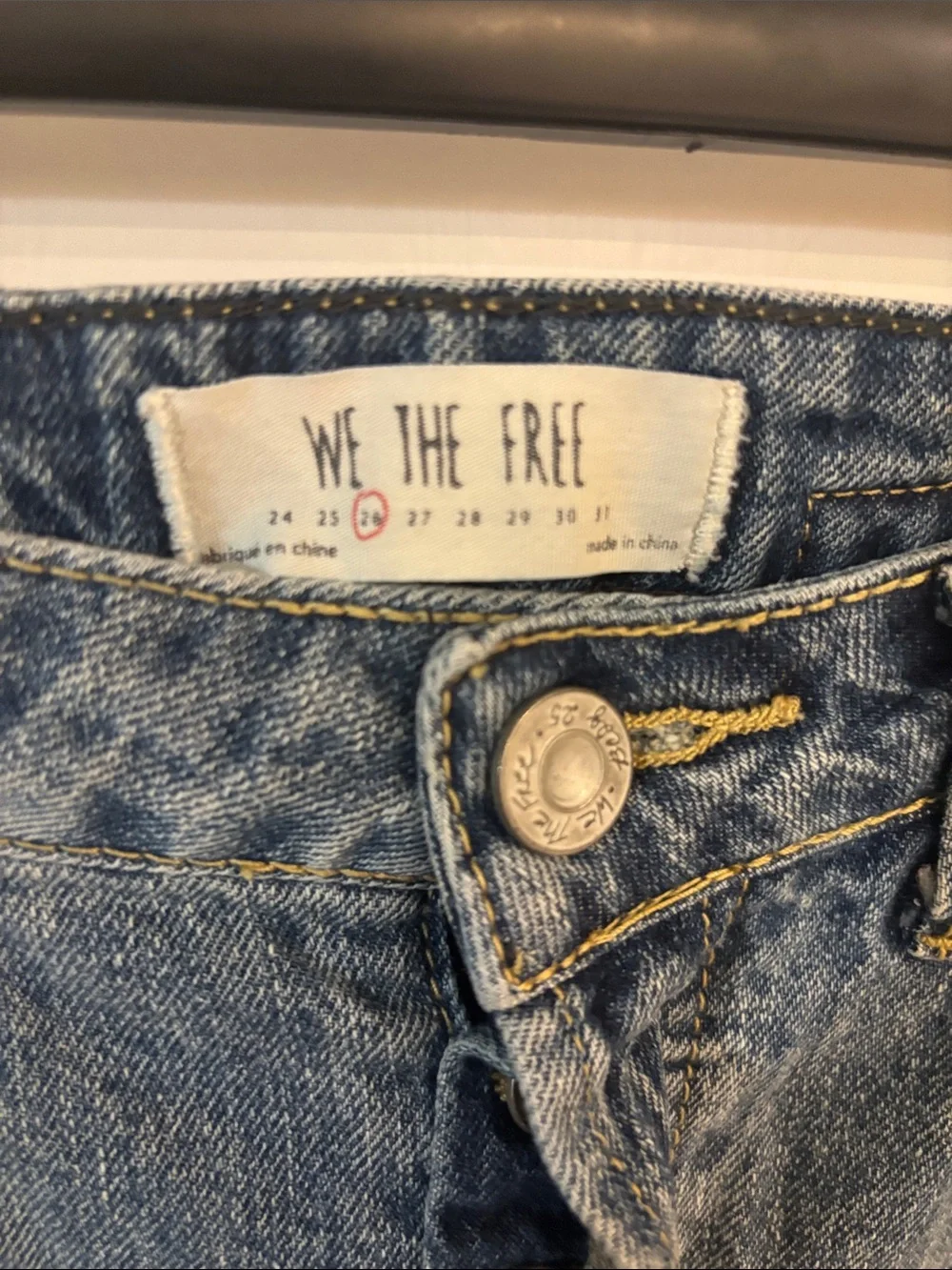 We the Free X Free People Rugged A-Line Denim Miniskirt Size 26
